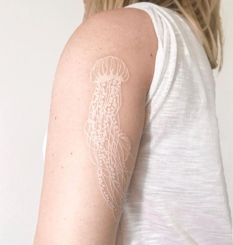white ink tattoo designs 