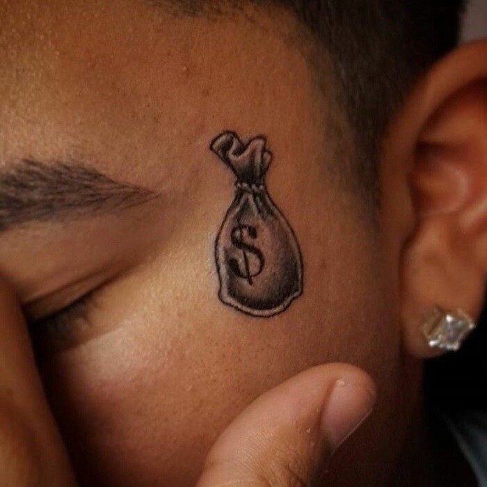 Money bag tattoo