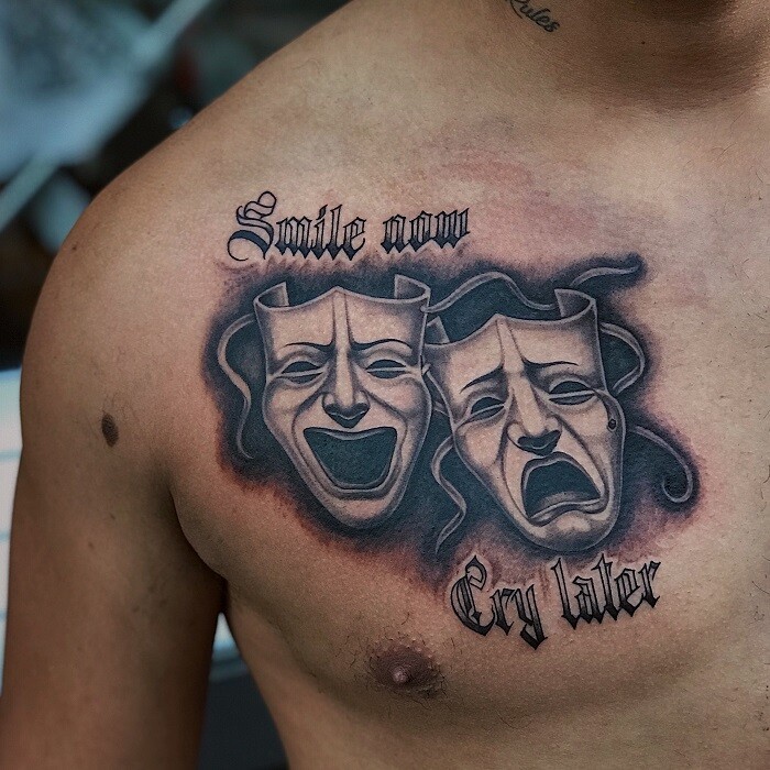 laugh now cry later tattoo
