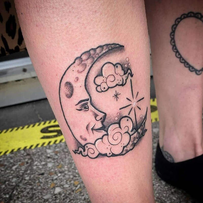 sun moon and stars tattoo